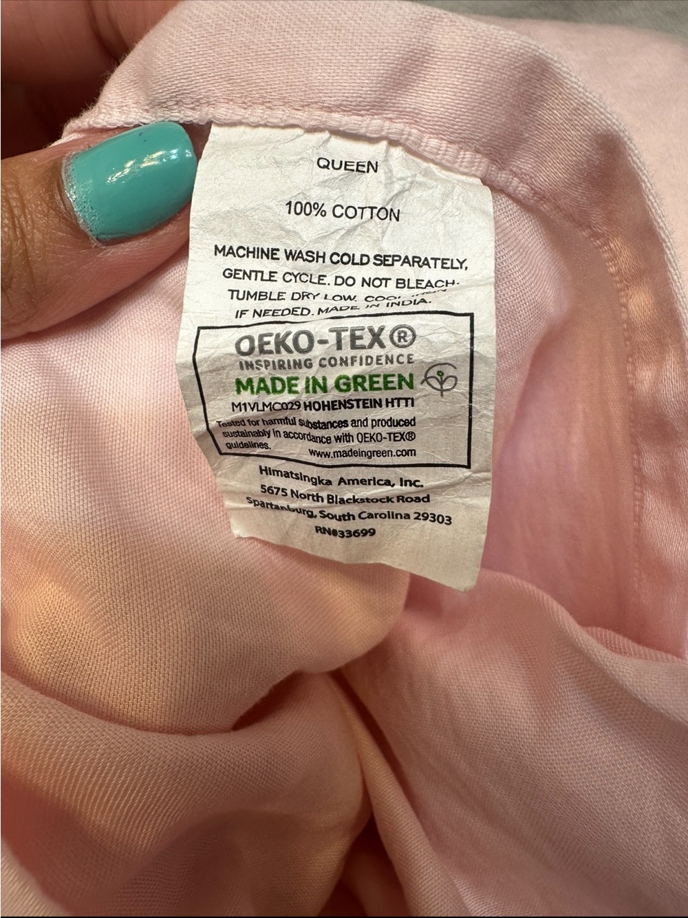 Queen Cotton Sheet - Pink OEKO-TEX Certified